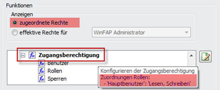 zugeordnete Rechte